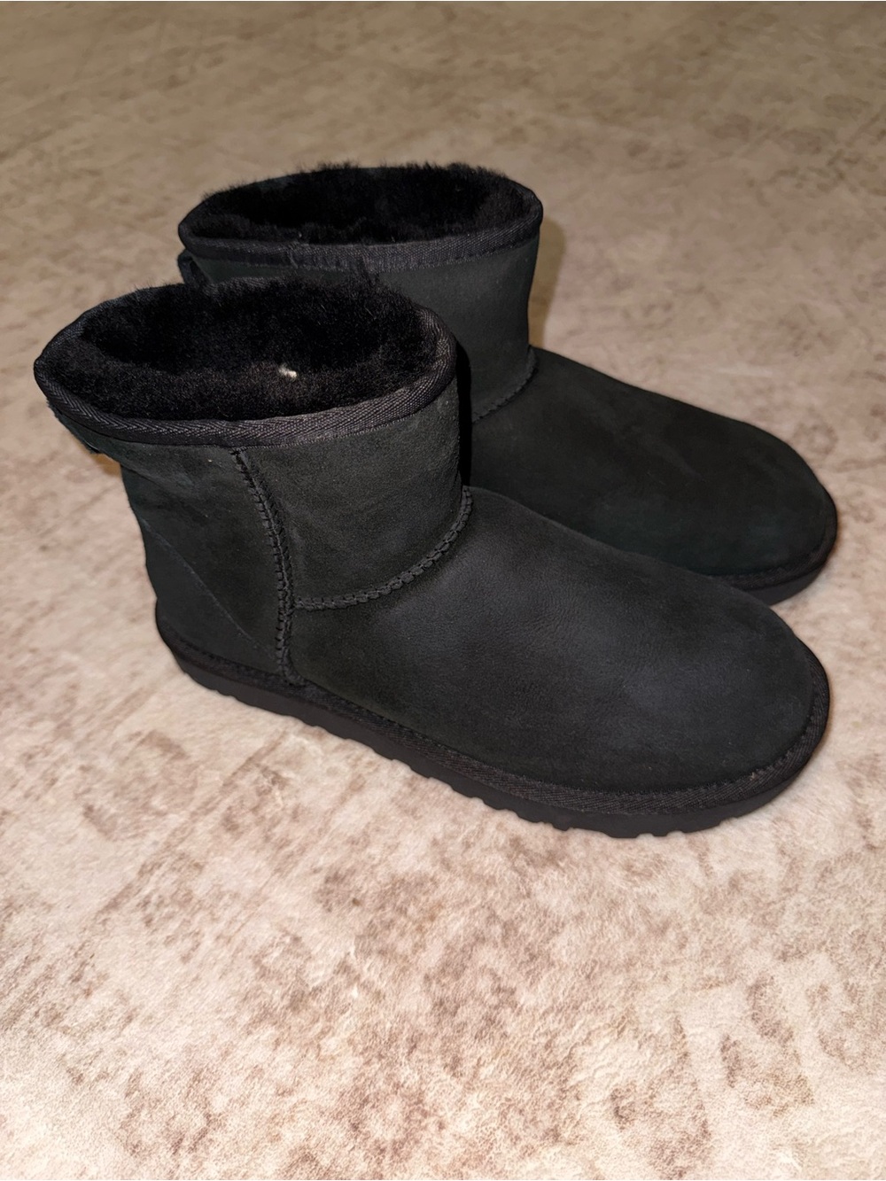 UGG Women's Short Black Shearling Boot